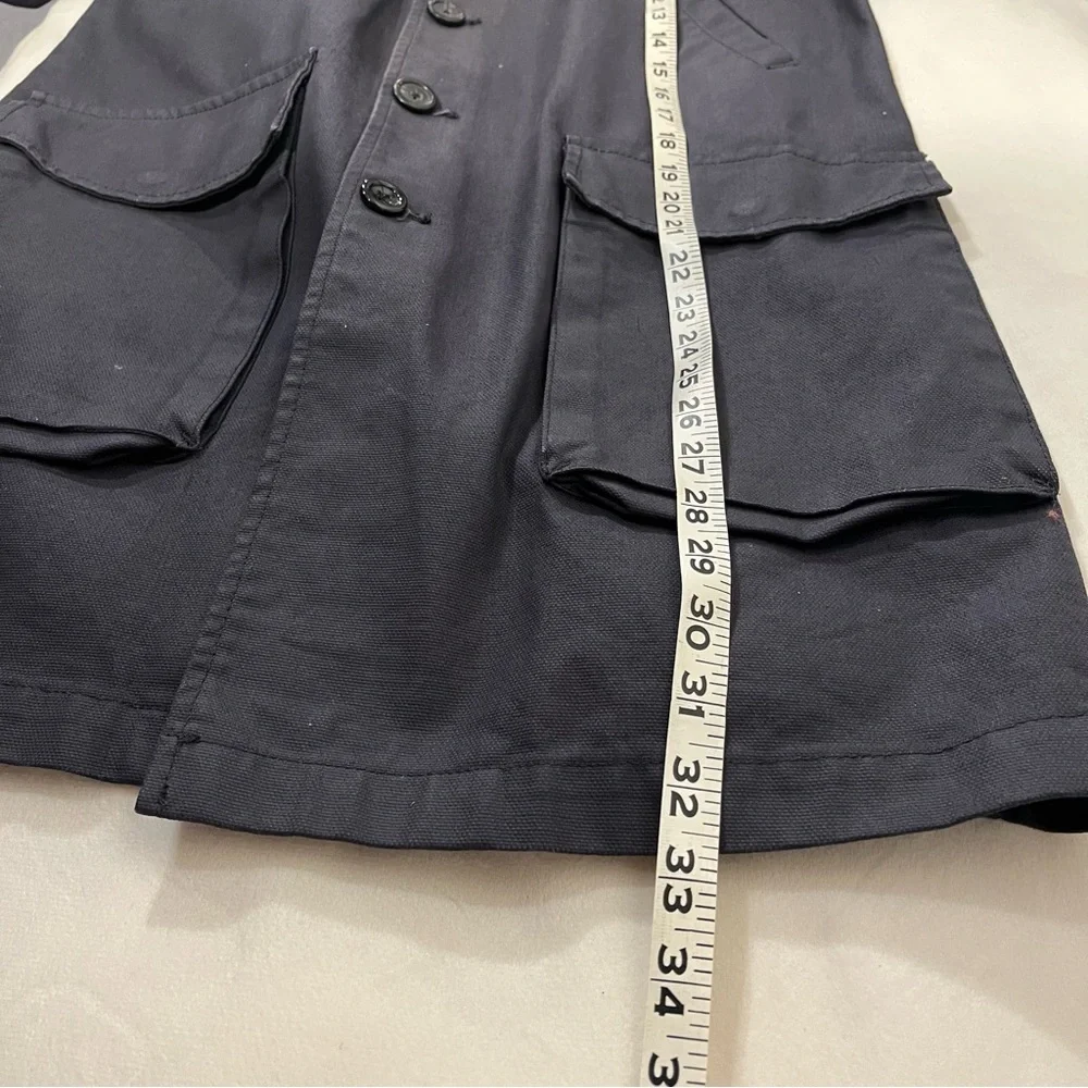 J. Crew Basket Weave Cotton Jacket Navy Blue 09619 Size XS